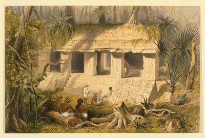 Principle Court of the Palace at Palenque, illustration from 